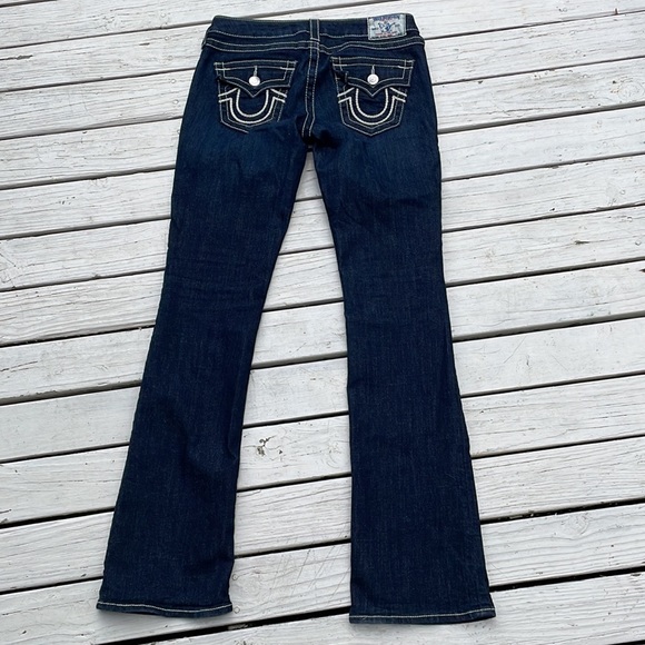 True Religion jeans Hi-Rise Boot Dark Wash Jeans Flap Pockets - Picture 1 of 11